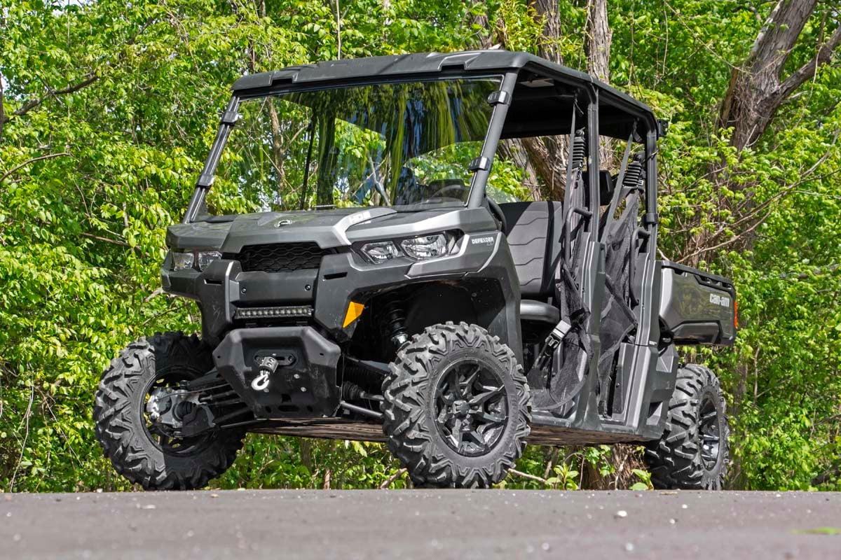 Can-Am Defender XT CAB HD10 Full Windshield - Rough Country - Scratch Resistant - '16-'20